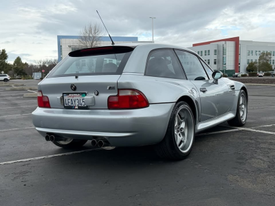 1999 BMW M Coupe in Arctic Silver Metallic over Imola Red & Black Nappa