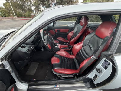1999 BMW M Coupe in Arctic Silver Metallic over Imola Red & Black Nappa