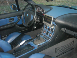 1999 BMW M Coupe in Arctic Silver Metallic over Estoril Blue & Black Nappa - Interior