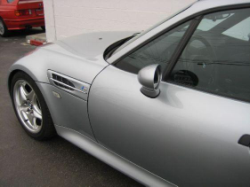 1999 BMW M Coupe in Arctic Silver Metallic over Dark Gray & Black Nappa - Side Detail