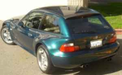 1999 BMW M Coupe in Boston Green Metallic over Dark Beige Oregon - Rear 3/4