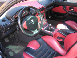 1999 BMW M Coupe in Cosmos Black Metallic over Imola Red & Black Nappa - Interior