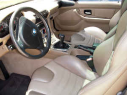 1999 BMW M Coupe in Cosmos Black Metallic over Dark Beige Oregon - Interior