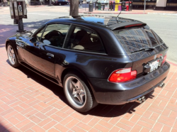 1999 BMW M Coupe in Cosmos Black Metallic over Dark Beige Oregon - Rear 3/4