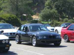1999 BMW M Coupe in Cosmos Black Metallic over Dark Gray & Black Nappa - Front 3/4