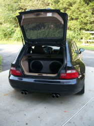1999 BMW M Coupe in Cosmos Black Metallic over Dark Beige Oregon - Trunk
