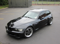 1999 BMW M Coupe in Cosmos Black Metallic over Dark Gray & Black Nappa - Front 3/4