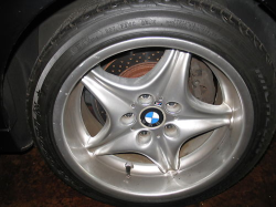 1999 BMW M Coupe in Cosmos Black Metallic over Dark Beige Oregon - Rear Driver Wheel
