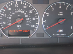 1999 BMW M Coupe in Cosmos Black Metallic over Black Nappa - Odometer