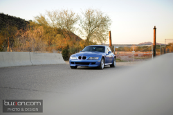 1999 BMW M Coupe in Estoril Blue Metallic over Estoril Blue & Black Nappa - Front 3/4