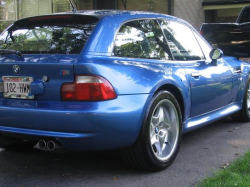 1999 BMW M Coupe in Estoril Blue Metallic over Estoril Blue & Black Nappa - Rear 3/4 Detail