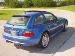 1999 BMW M Coupe in Estoril Blue Metallic over Dark Beige Oregon - Rear 3/4