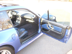 1999 BMW M Coupe in Estoril Blue Metallic over Estoril Blue & Black Nappa - Side Detail