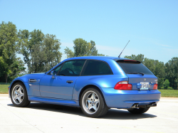 1999 BMW M Coupe in Estoril Blue Metallic over Estoril Blue & Black Nappa - Rear 3/4