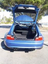 1999 BMW M Coupe in Estoril Blue Metallic over Estoril Blue & Black Nappa - Trunk