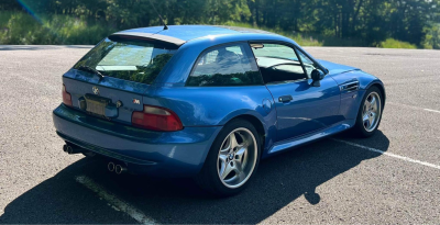 1999 BMW M Coupe in Estoril Blue Metallic over Estoril Blue & Black Nappa