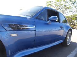 1999 BMW M Coupe in Estoril Blue Metallic over Estoril Blue & Black Nappa - Side Detail