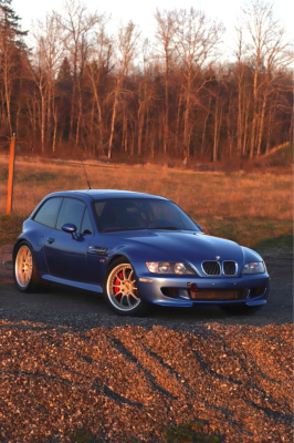 1999 BMW M Coupe in Estoril Blue Metallic over Estoril Blue & Black Nappa