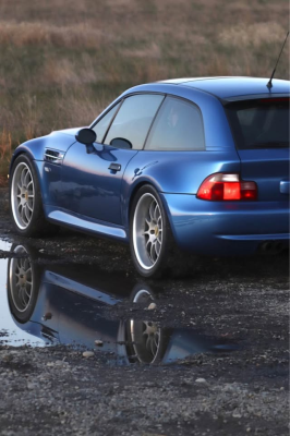 1999 BMW M Coupe in Estoril Blue Metallic over Estoril Blue & Black Nappa