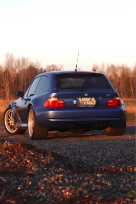 1999 BMW M Coupe in Estoril Blue Metallic over Estoril Blue & Black Nappa