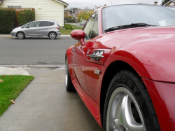 1999 BMW M Coupe in Imola Red 2 over Black Nappa - Side Detail
