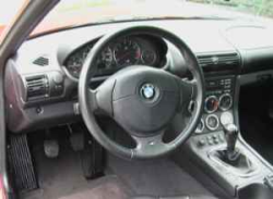 1999 BMW M Coupe in Imola Red 2 over Black Nappa - Interior