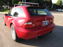 1999 BMW M Coupe in Imola Red 2 over Imola Red & Black Nappa - Rear 3/4