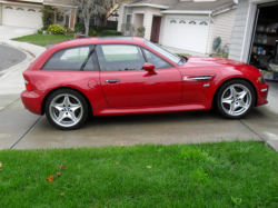 1999 BMW M Coupe in Imola Red 2 over Black Nappa - Side