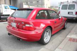 1999 BMW M Coupe in Imola Red 2 over Imola Red & Black Nappa - Rear 3/4