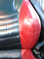 1999 BMW M Coupe in Imola Red 2 over Imola Red & Black Nappa - Driver Seat Detail