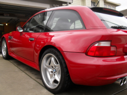 1999 BMW M Coupe in Imola Red 2 over Black Nappa - Side Detail