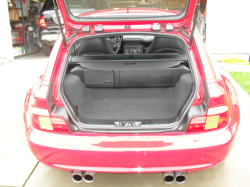 1999 BMW M Coupe in Imola Red 2 over Black Nappa - Trunk