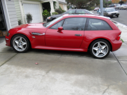 1999 BMW M Coupe in Imola Red 2 over Black Nappa - Side