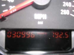 1999 BMW M Coupe in Imola Red 2 over Black Nappa - Odometer