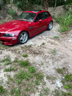 1999 BMW M Coupe in Imola Red 2 over Imola Red & Black Nappa