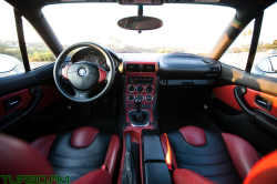 1999 BMW M Coupe in Arctic Silver Metallic over Imola Red & Black Nappa - Interior