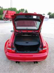 1999 BMW M Coupe in Imola Red 2 over Imola Red & Black Nappa - Trunk