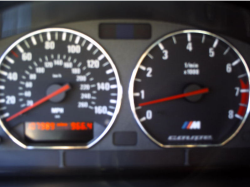 1999 BMW M Coupe in Imola Red 2 over Black Nappa - Gauges