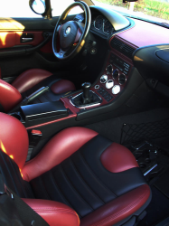 1999 BMW M Coupe in Cosmos Black Metallic over Imola Red & Black Nappa - Interior