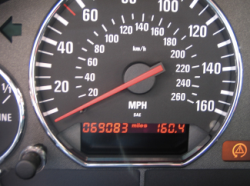 1999 BMW M Coupe in Cosmos Black Metallic over Imola Red & Black Nappa - Gauges