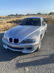 1999 BMW M Coupe in Arctic Silver Metallic over Imola Red & Black Nappa