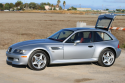 1999 BMW M Coupe in Arctic Silver Metallic over Imola Red & Black Nappa