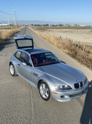 1999 BMW M Coupe in Arctic Silver Metallic over Imola Red & Black Nappa