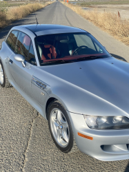 1999 BMW M Coupe in Arctic Silver Metallic over Imola Red & Black Nappa