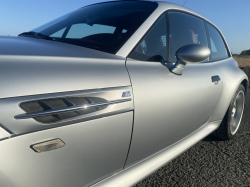 1999 BMW M Coupe in Arctic Silver Metallic over Imola Red & Black Nappa