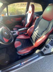 1999 BMW M Coupe in Arctic Silver Metallic over Imola Red & Black Nappa