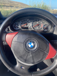 1999 BMW M Coupe in Arctic Silver Metallic over Imola Red & Black Nappa