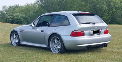 1999 BMW M Coupe in Arctic Silver Metallic over Estoril Blue & Black Nappa