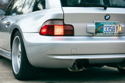 1999 BMW M Coupe in Arctic Silver Metallic over Estoril Blue & Black Nappa
