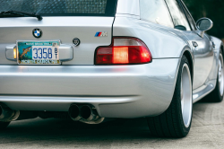 1999 BMW M Coupe in Arctic Silver Metallic over Estoril Blue & Black Nappa